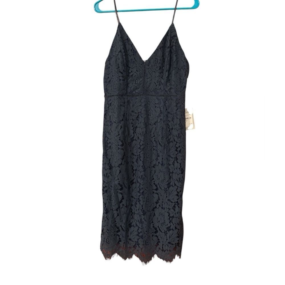 ASTR The Label Womens Blue Lace Spaghetti Strap Dress‎ Size Medium